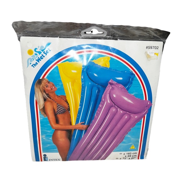 Vintage 1999 Intex The Wet Set Inflatable Pool Air Mat Float 72” x 27" BRAND NEW - Picture 2 of 9
